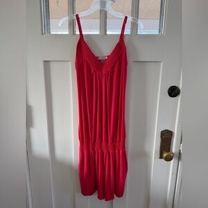 VENUS Hot Pink Braided-Detail Sleeveless Romper